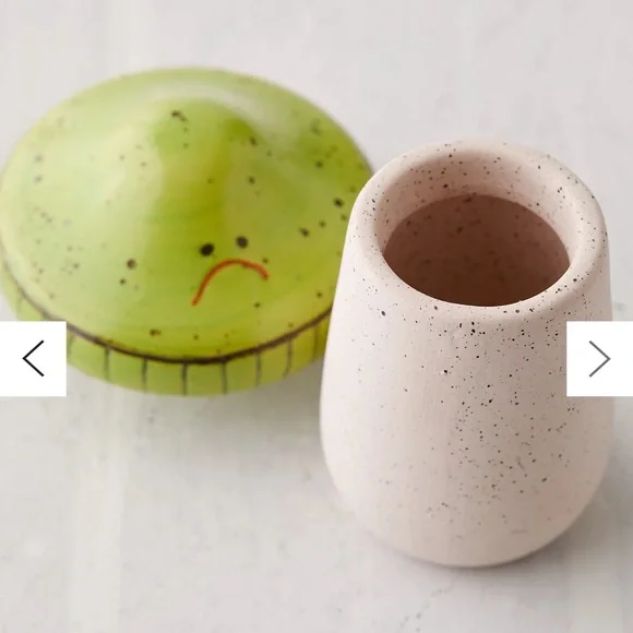 Urban Outfitters Mushroom Set Stash Boxes Jars Canisters Happy Pink Sad Green - Picture 3 of 16